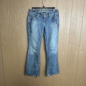 Ariat Women's Jeans 28S Boot Cut Ruby Low Rise Midwash Stretch Denim‎ Leopard